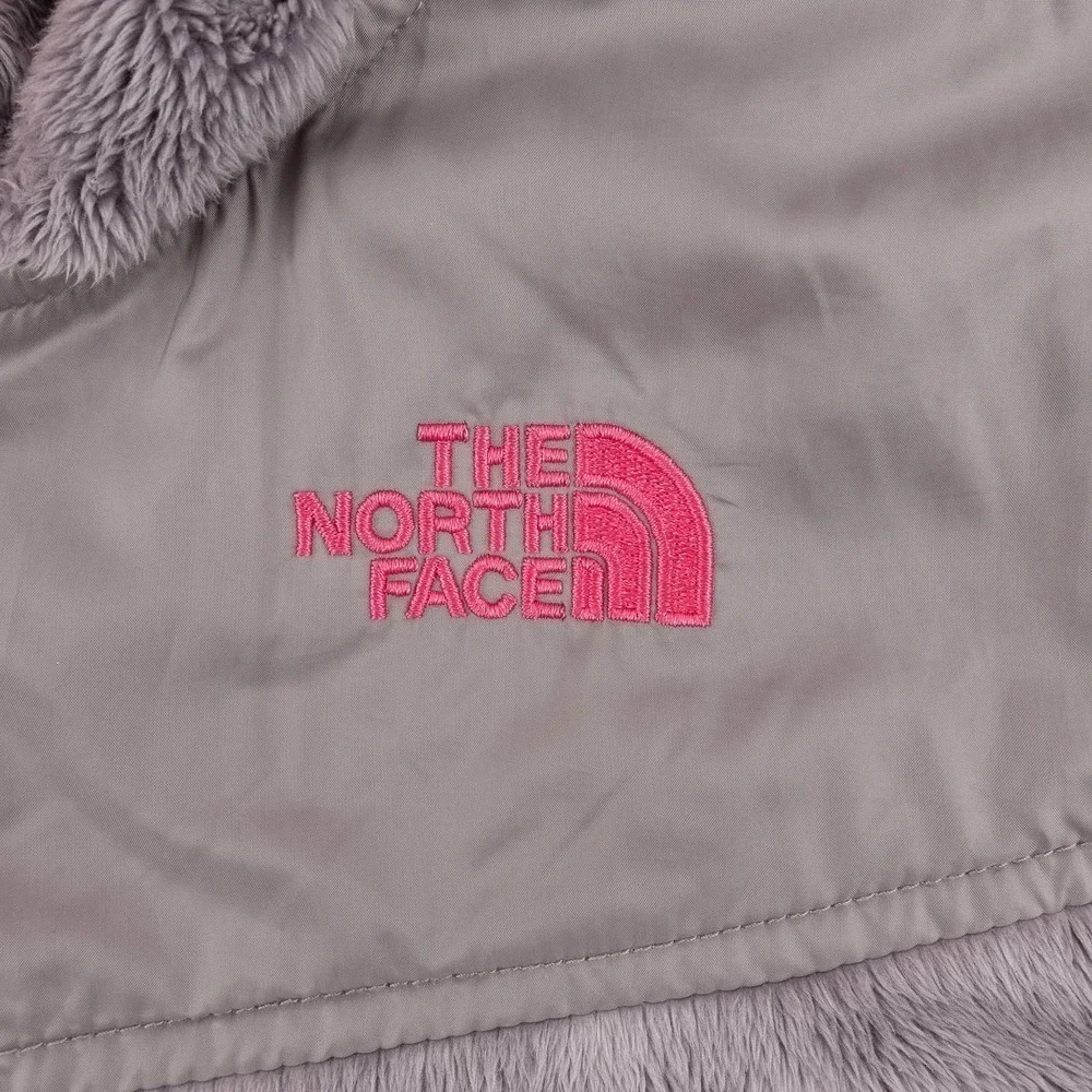 The North Face Fleece Hoodie Jacket Girl's Extra Large Silver